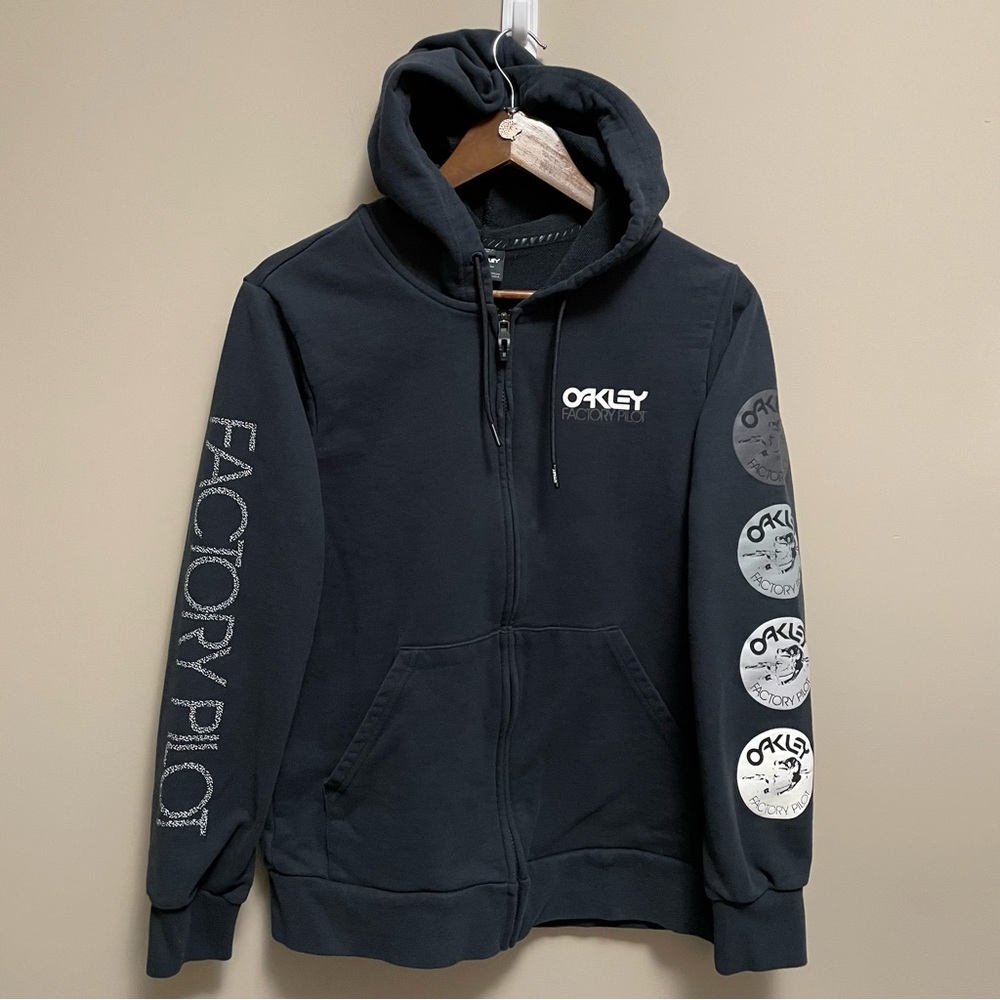 Oakley Black Factory Pilot Sweatshirt Men’s Medium Y2K